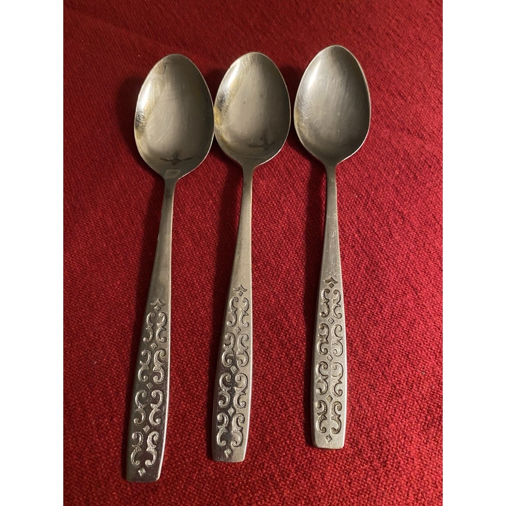 Vintage LLC Hong Kong‎ Stainless Steel Flatware Dinner Spoons Set Of 3